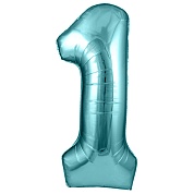 Шар (40''/102 см) Цифра, 1, Тиффани, 1 шт. в уп.