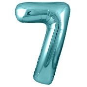 Шар (40''/102 см) Цифра, 7, Тиффани, 1 шт. в уп.