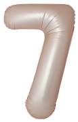 Шар (34''/86 см) Цифра, 7 Slim, Звездное Золото, Матовый, 1 шт.