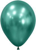 Шар (5''/13 см) Reflex, Зеркальный блеск, Аврора грин (932), хром, 50 шт.