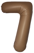 Шар (34''/86 см) Цифра, 7 Slim, Шоколад, Матовый, 1 шт.