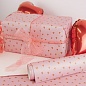 Упаковочная бумага (0,7*1 м) Сердечки, Розовый, 10 шт.