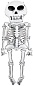 Шар (62''/157 см) Ходячая Фигура, Скелет, Белый, 1 шт. в упак.