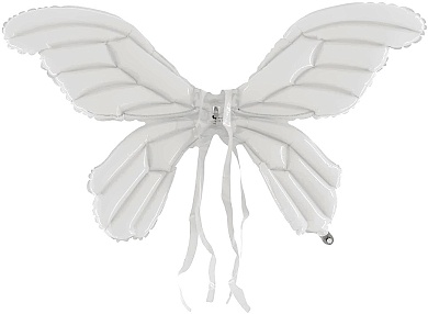 Шар-Крылья (36''/91 см) Бабочка, Белый, 1 шт.