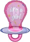 Шар (38''/97 см) Фигура, Соска-пустышка для девочки, Розовый, 1 шт.