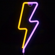 Световая фигура Молния, 13*34 см. Желтый/Фиолетовый, 1 шт.