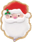 Шар (24''/61 см) Фигура, Новогоднее печенье, Санта, 1 шт.