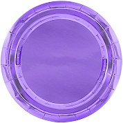 Тарелки (7''/18 см) Фиолетовый, Металлик, 6 шт.
