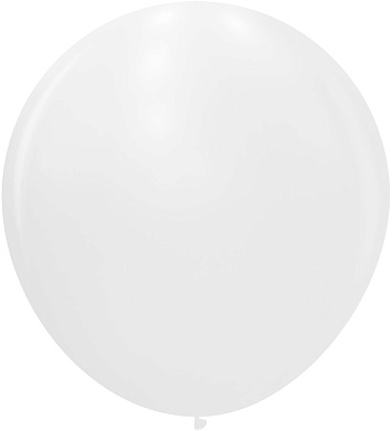 Шар (32''/81 см) Белый (200), пастель, 1 шт.