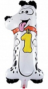 Шар с клапаном (16''/41 см) Мини-цифра, 1 Собака, 1 шт.