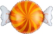 Шар (30''/76 см) Фигура, Конфета, Оранжевый/Желтый, 1 шт. 