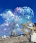 Шар (20''/51 см) Сфера 3D, Deco Bubble, Разноцветное конфетти, Прозрачный, 1 шт. в упак.
