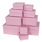 Набор коробок Розовый, 28*28*15 см, 10 шт.