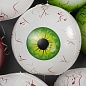 Шар (22''/56 см) Сфера 3D, Хэллоуин, Глаз Монстра, Зеленый, 1 шт. 