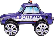 Шар 3D (24''/61 см) Фигура, Полицейская машина, Синий, 1 шт. в упак.