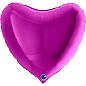 Шар (9''/23 см) Мини-сердце, Пурпурный, 1 шт. 