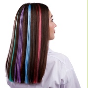 Цветные пряди для волос, Флуоресцентные, 5 гр., Ассорти, 50*3,2 см, 5 шт. 