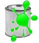 Краска для печати на воздушных шарах, Зеленый, флюор, 0,87 л.