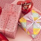 Упаковочная бумага (0,7*1 м) Сердечки, Розовый, 10 шт.