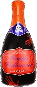 Шар с клапаном (14''/36 см) Мини-фигура, Бутылка Шампанское на Хэллоуин, 1 шт. 