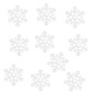 Декоративное украшение Снежинки Смешинки, 7,5 см, Белый, 10 шт.