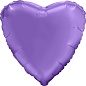 Шар (18''/46 см) Сердце, Пурпурно-фиолетовый, Сатин, 1 шт.