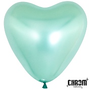 Сердце (12''/30 см) Зеленый, хром, 50 шт.