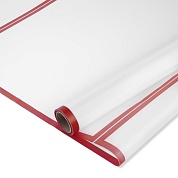 Упаковочная пленка 60мкм (0,5*9 м) Кайма, Прозрачный/Красный, 1 шт.