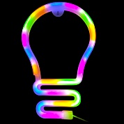 Световая фигура Лампочка, 16,5*25,5 см. Разноцветный, 1 шт.