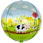Шар (24''/61 см) Сфера 3D, Любимая ферма, 1 шт.