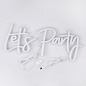 Световая надпись на подложке Let's Party, 18,5*43 см. Белый, 1 шт.