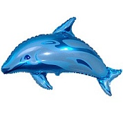 Шар 32"/81см Дельфин синий