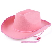 Шляпа Ковбой, со шнурком для затягивания, Розовый, 1 шт. 