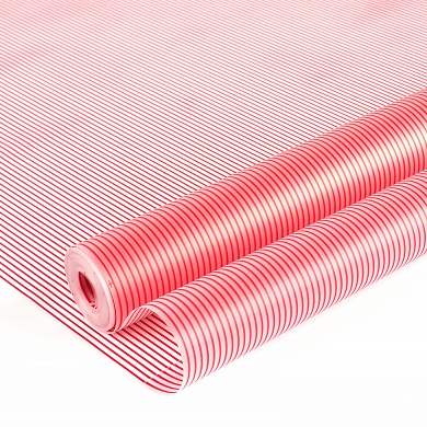 Упаковочная матовая пленка (0,6*10,3 м) Полоса, Красный, 1 шт.