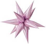 Шар (40''/102 см) Звезда, 3D Составная, Розовый, 1 шт. в упак.