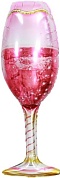 Шар (32''/81 см) Фигура, Бокал Шампанское, Розовый, 1 шт.