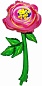 Шар (41''/104 см) Цветок, Роза, Красный, 1 шт. 
