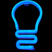 Световая фигура Лампочка, 16,5*25,5 см. Синий, 1 шт.