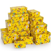 Набор коробок, Три Кота, Желтый, 36*26*12 см, 10 шт.